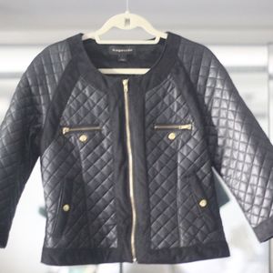 Bagatelle Vegan Leather Quilted Jacket